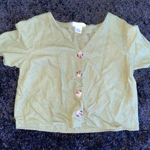 green button up shirt